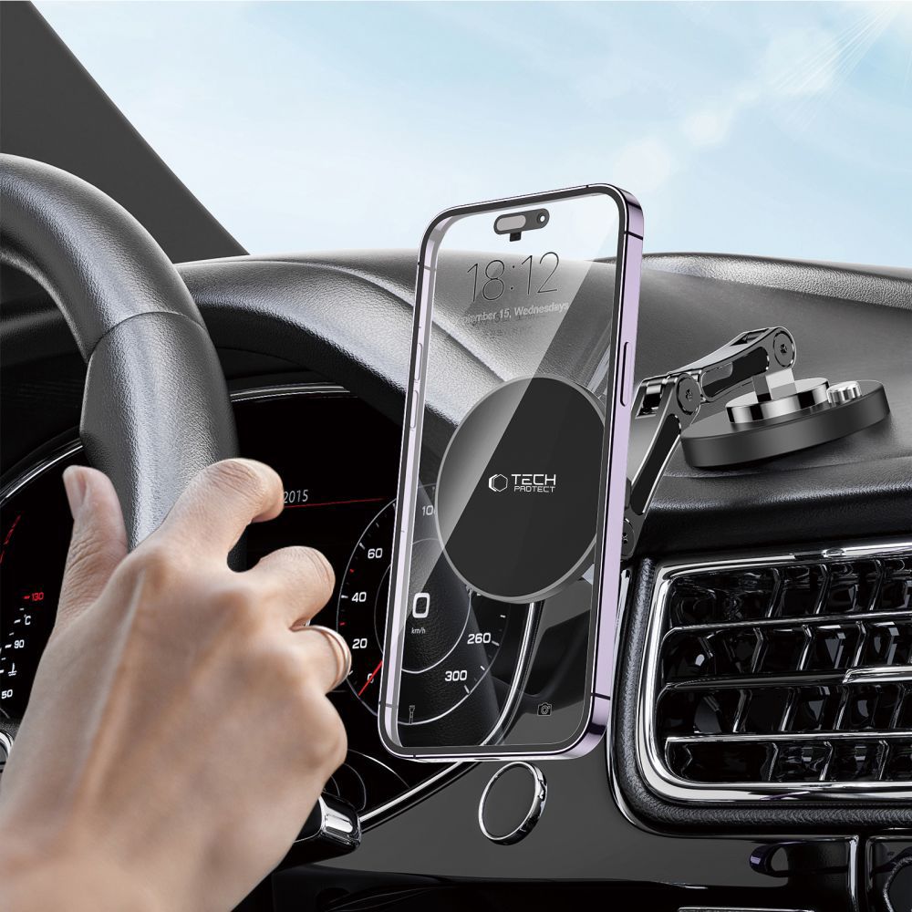 DRŽIAK TELEFÓNU DO AUTA TECH-PROTECT N57 MAGNETIC MAGSAFE DASHBOARD CAR MOUNT & DESKTOP PHONE STAND BLACK