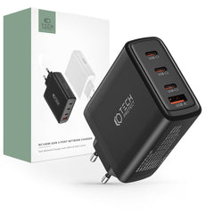 SIEŤOVÁ NABÍJAČKA NA MOBIL A TABLET  TECH-PROTECT NC100W-GAN 4-PORT NETWORK CHARGER PD100W/QC3.0 BLACK