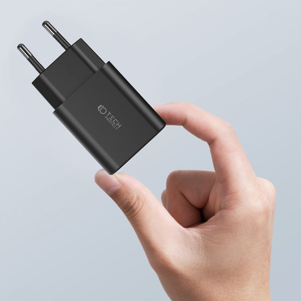 SIEŤOVÁ NABÍJAČKA NA MOBIL A TABLET TECH-PROTECT NC30W 2-PORT NETWORK CHARGER PD30W/QC3.0 BLACK