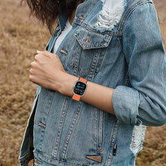 REMIENOK TECH-PROTECT NYLON APPLE WATCH 6 / 7 / 8 / 9 / 10 / SE / ULTRA 1 / 2 (44 / 45 / 46 / 49 MM) KUMQUAT