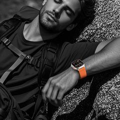 TECH-PROTECT NYLON CLASP APPLE WATCH 6 / 7 / 8 / 9 / 10 / SE / ULTRA 1 / 2 (44 / 45 / 46 / 49 MM) ORANGE