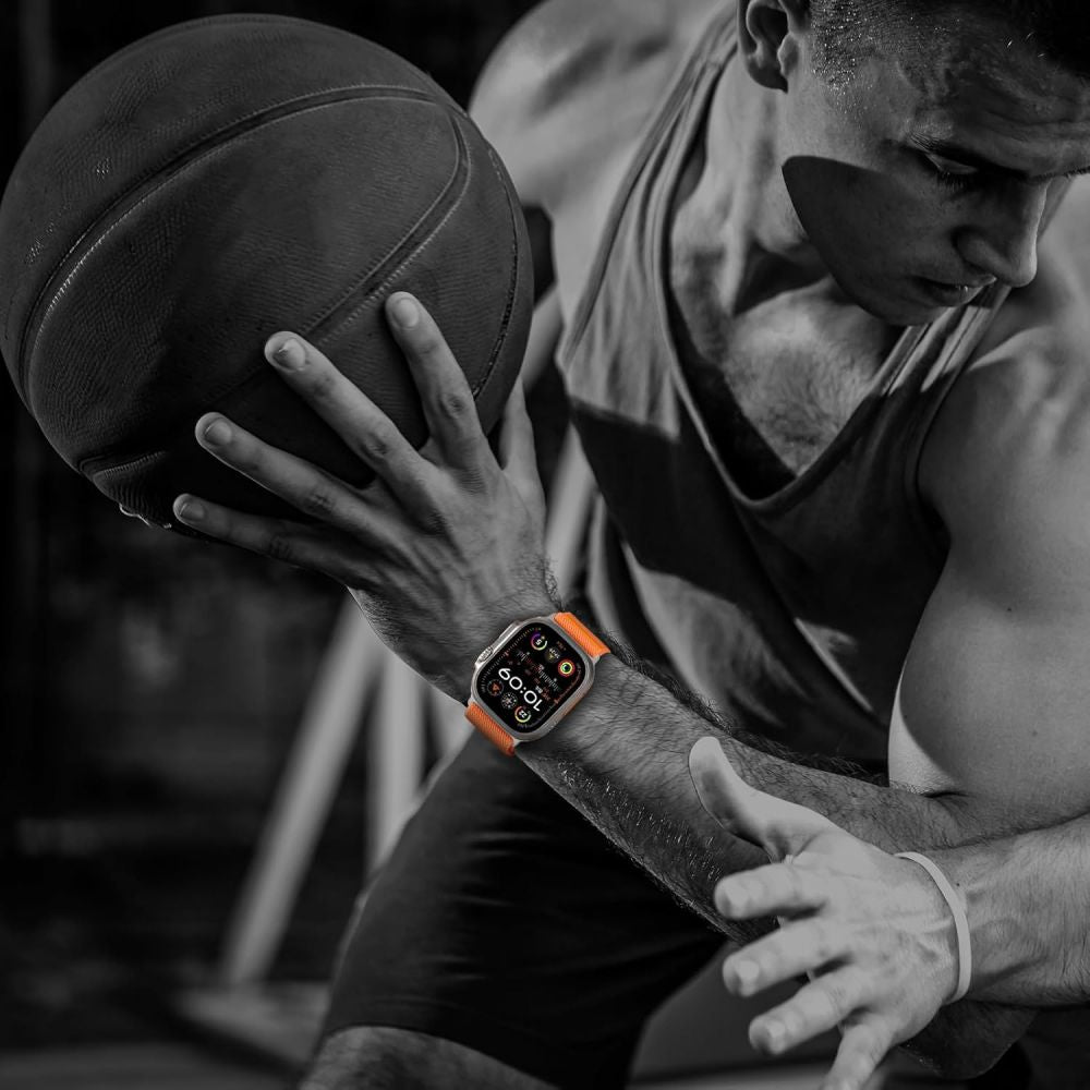 TECH-PROTECT NYLON CLASP APPLE WATCH 6 / 7 / 8 / 9 / 10 / SE / ULTRA 1 / 2 (44 / 45 / 46 / 49 MM) ORANGE