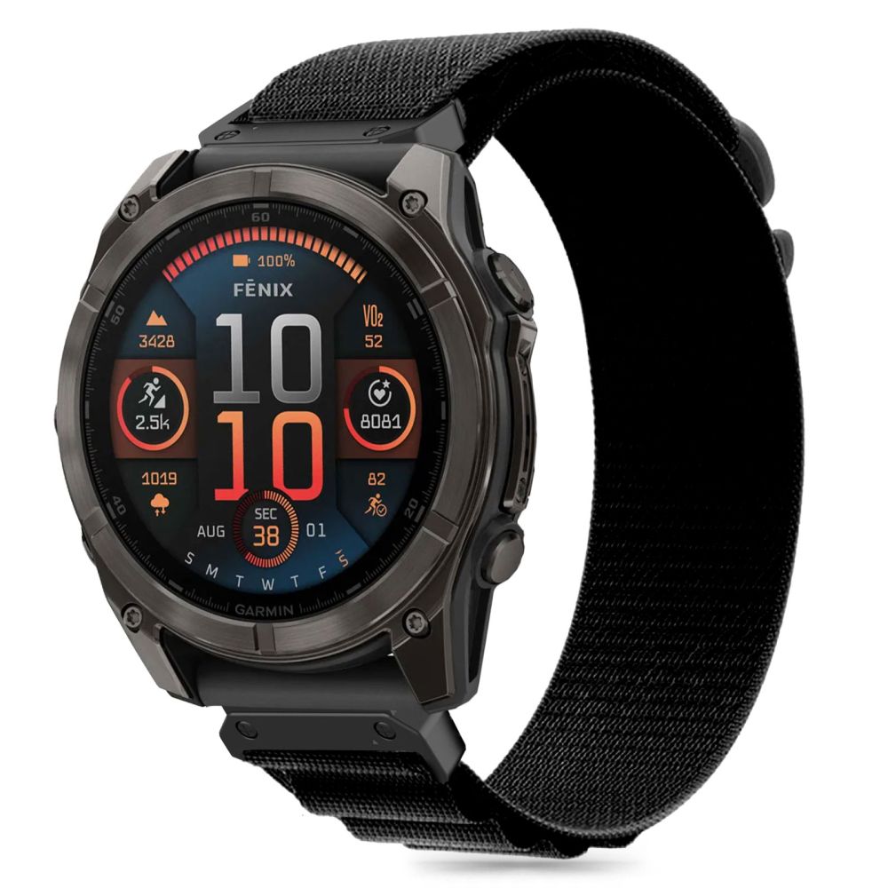 REMIENOK TECH-PROTECT NYLON PRO GARMIN FENIX 5X / 5X PLUS / 6X / 6X PRO / 7X / 8 (51 MM) BLACK