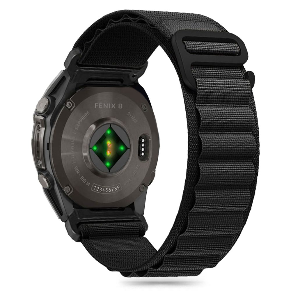 REMIENOK TECH-PROTECT NYLON PRO GARMIN FENIX 5X / 5X PLUS / 6X / 6X PRO / 7X / 8 (51 MM) BLACK