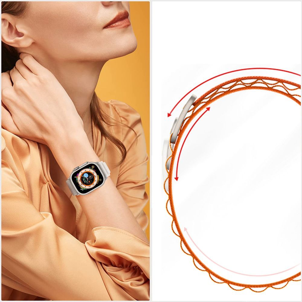 REMIENOK HEYBAND NYLON PRO SAMSUNG GALAXY WATCH 4 / 5 / 5 PRO / 6 / 7 / FE ORANGE