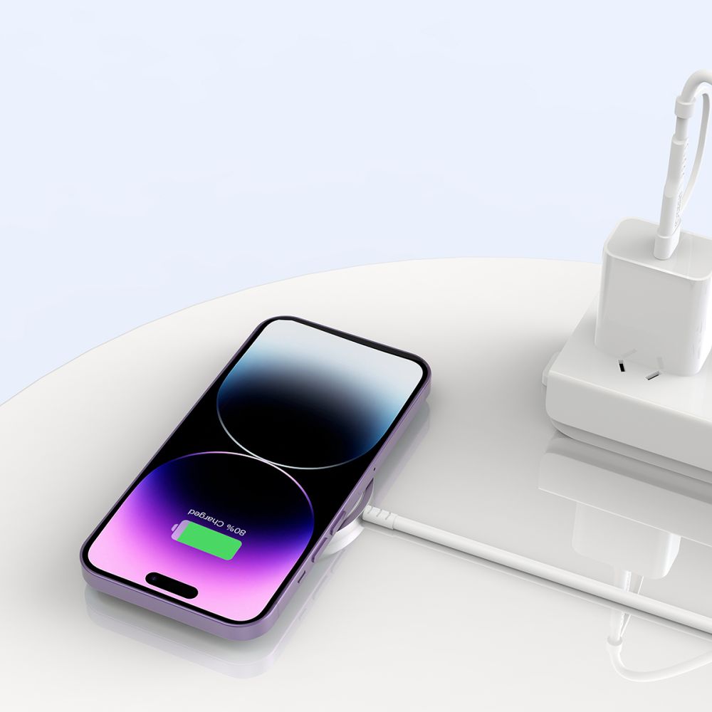 BEZDRÔTOVÁ NABÍJAČKA TECH-PROTECT QI15W-A25 MAGNETIC MAGSAFE WIRELESS CHARGER WHITE
