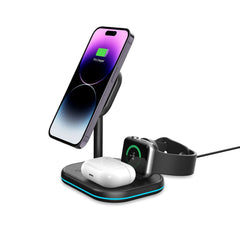 BEZDRÔTOVÁ NABÍJAČKA 3IN1 QI15W-A27 MAGNETIC MAGSAFE WIRELESS CHARGER BLACK