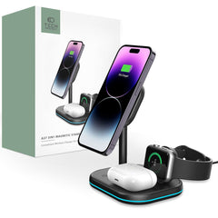 BEZDRÔTOVÁ NABÍJAČKA 3IN1 QI15W-A27 MAGNETIC MAGSAFE WIRELESS CHARGER BLACK