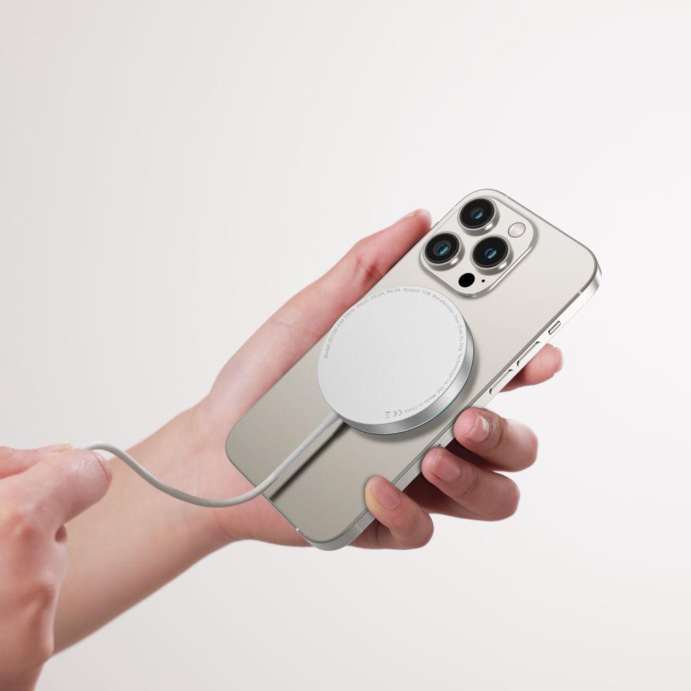BEZDRÔTOVÁ NABÍJAČKA TECH-PROTECT QI15W-A30 MAGNETIC MAGSAFE WIRELESS CHARGER SILVER