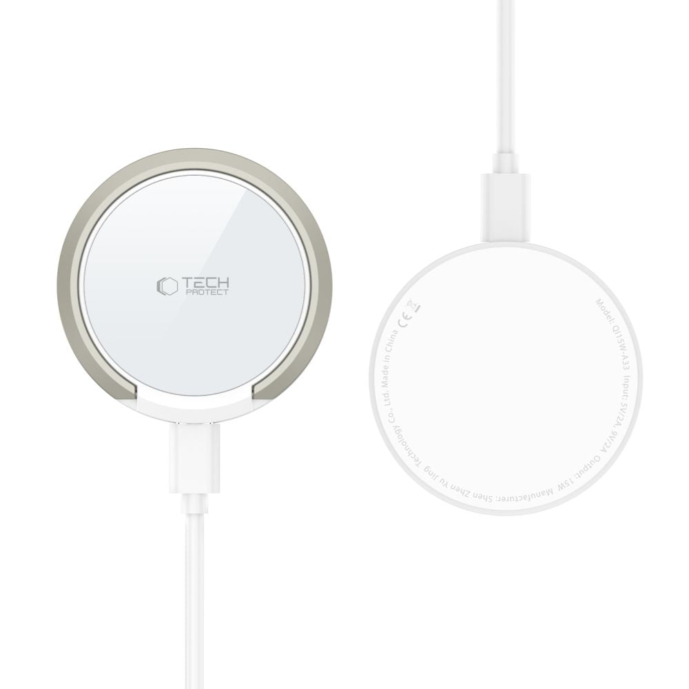 BEZDRÔTOVÁ NABÍJAČKA TECH-PROTECT QI15W-A33 MAGNETIC MAGSAFE WIRELESS CHARGER WHITE