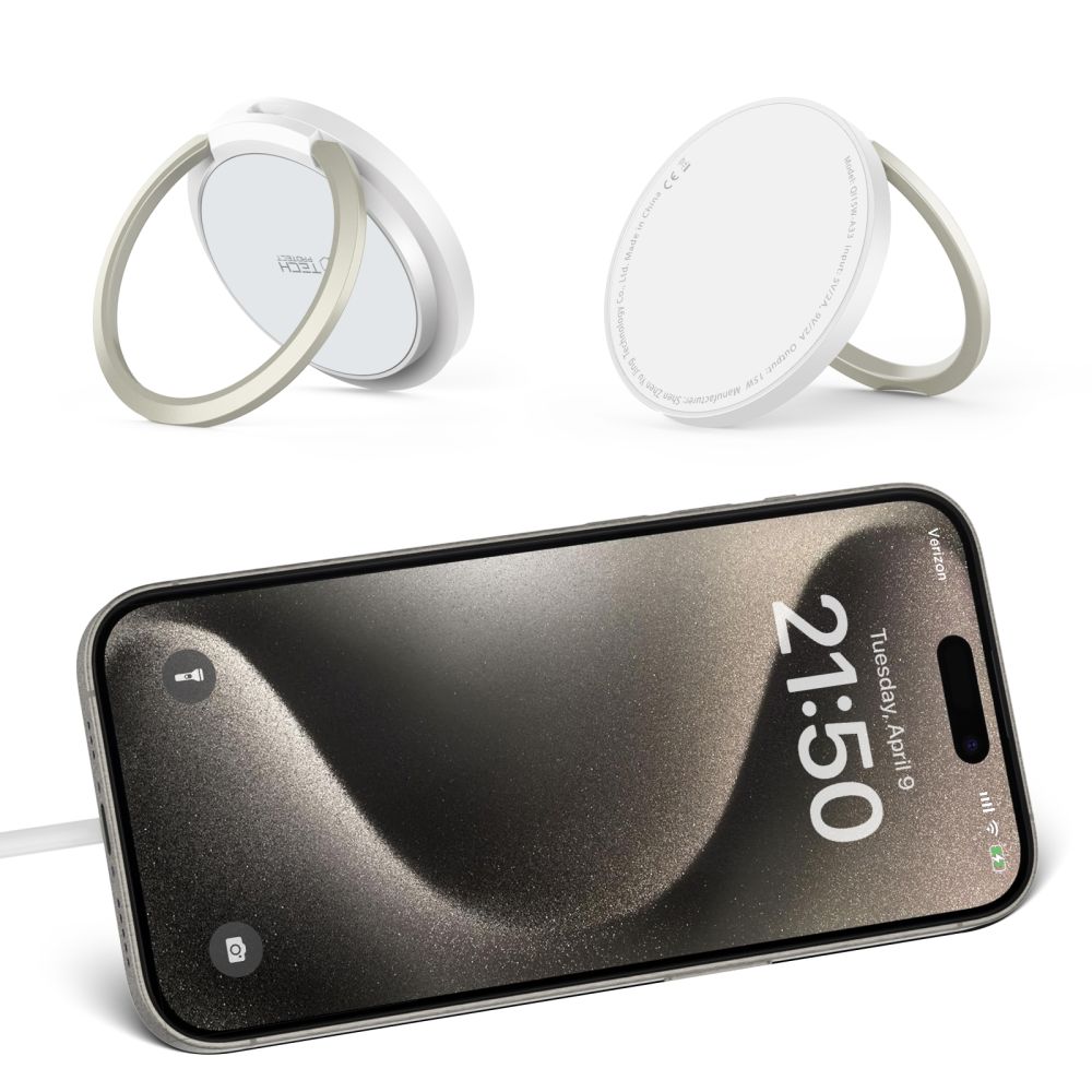 BEZDRÔTOVÁ NABÍJAČKA TECH-PROTECT QI15W-A33 MAGNETIC MAGSAFE WIRELESS CHARGER WHITE