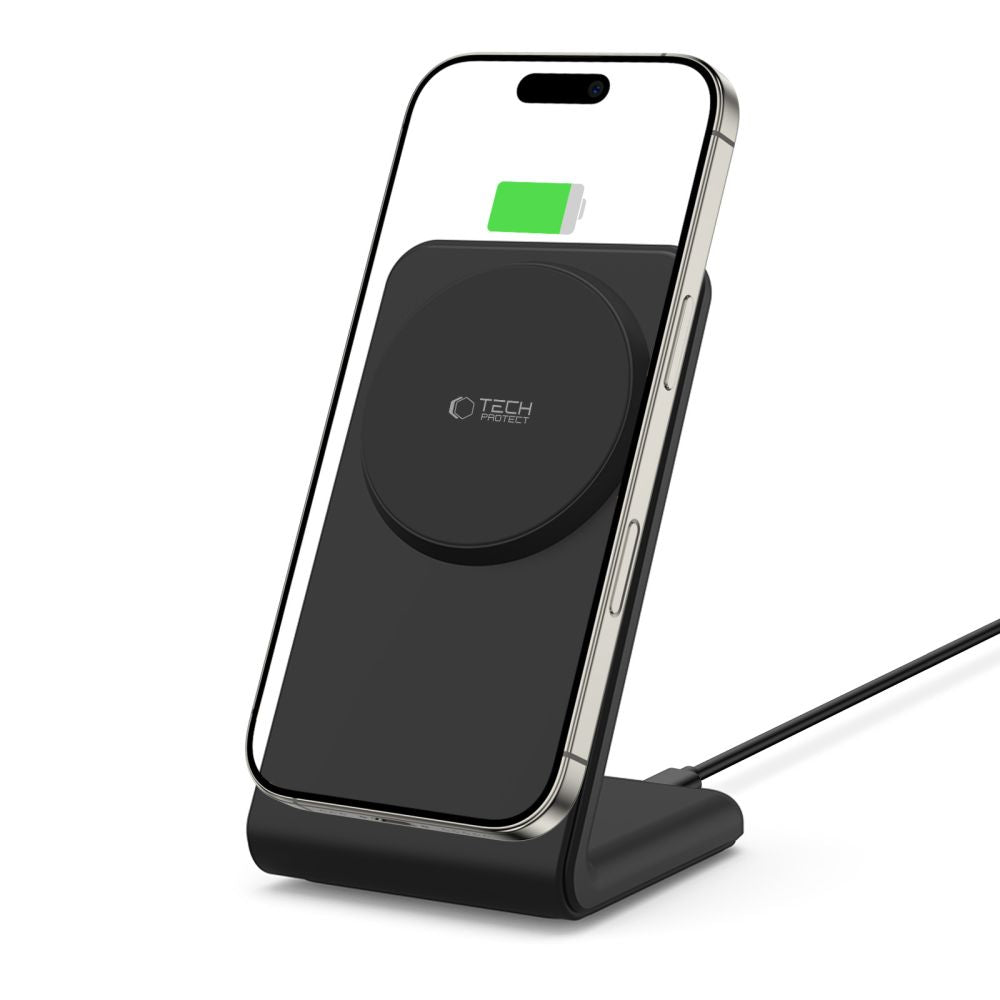 NABÍJACIA STANICA TECH-PROTECT QI15W-A38 MAGNETIC MAGSAFE WIRELESS CHARGER BLACK
