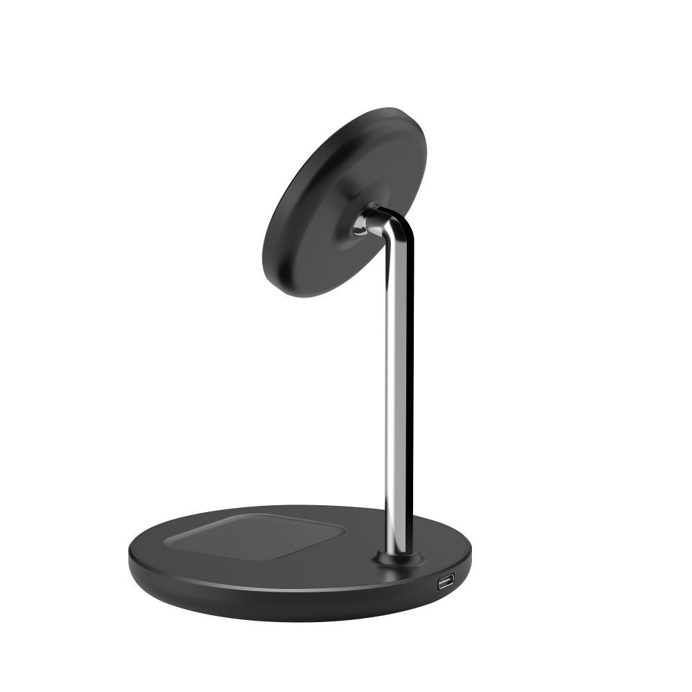 NABÍJACIA STANICA TECH-PROTECT QI15W-A39 2IN1 MAGNETIC MAGSAFE WIRELESS CHARGER BLACK
