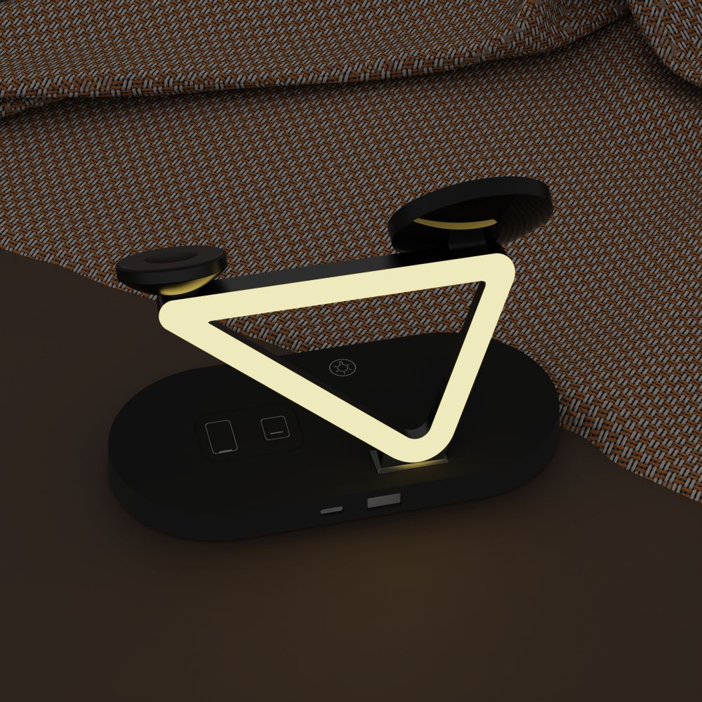NABÍJACIA STANICA TECH-PROTECT QI15W-A41 3IN1 MAGNETIC MAGSAFE WIRELESS CHARGER BLACK