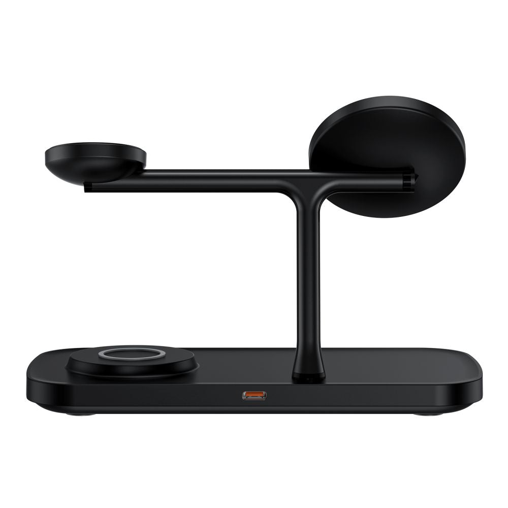 NABÍJACIA STANICA TECH-PROTECT QI15W-A45 3IN1 MAGNETIC MAGSAFE WIRELESS CHARGER BLACK