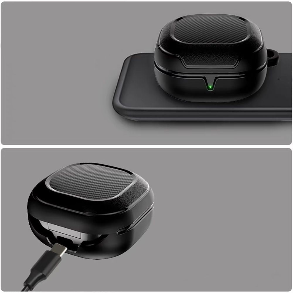 PUZDRO  TECH-PROTECT ROUGH CARBON SAMSUNG GALAXY BUDS FE / 2 PRO / 2 / LIVE / PRO BLACK