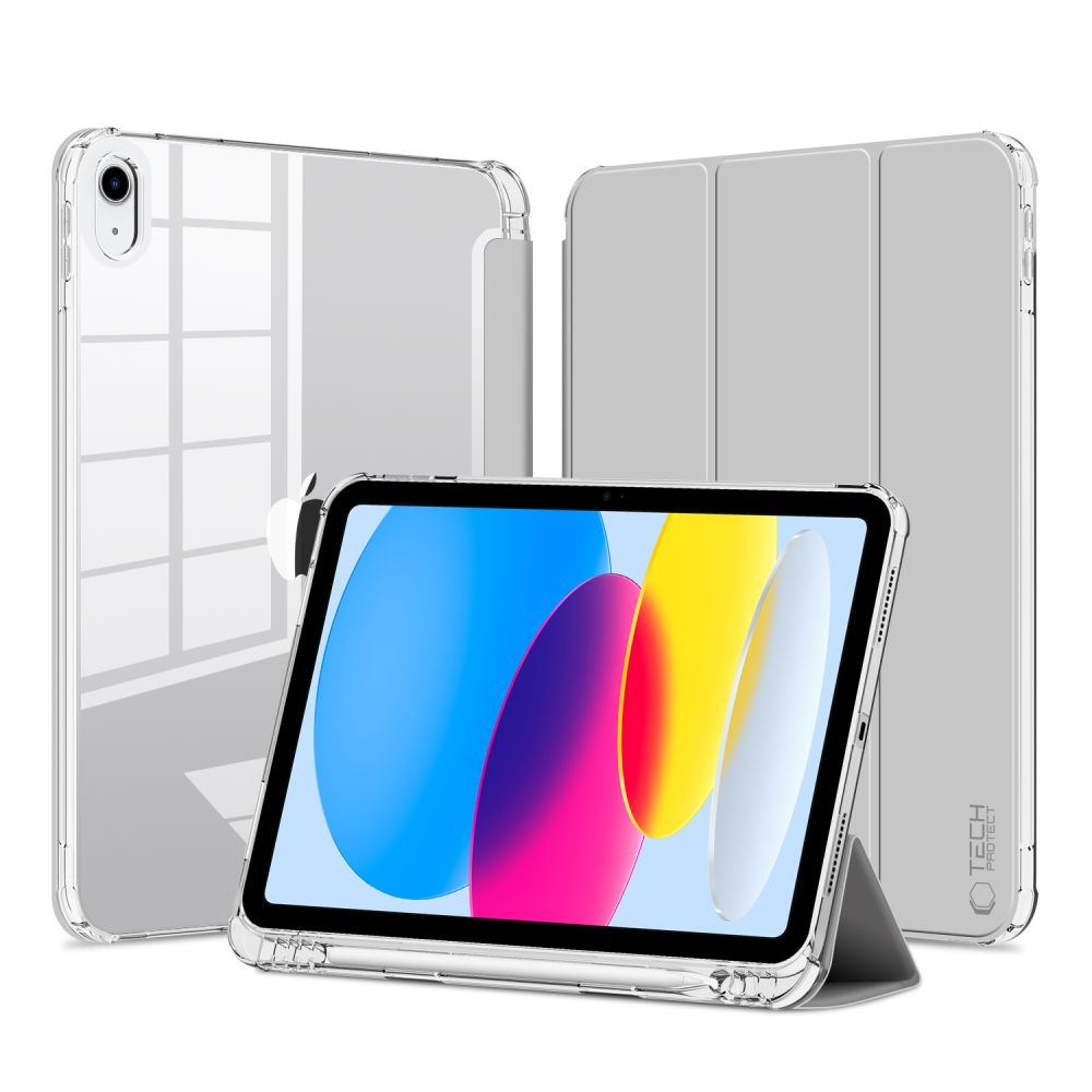 KRYT / OBAL PRE IPAD 10.9” 10 / 2022 / 11” 11 / 2025 TECH-PROTECT SC PEN HYBRID GREY