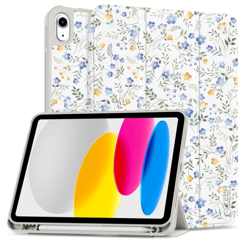 KRYT TECH-PROTECT SC PEN IPAD 10.9” 10 / 2022 / 11” 11 / 2025 SPRING FLOWERS