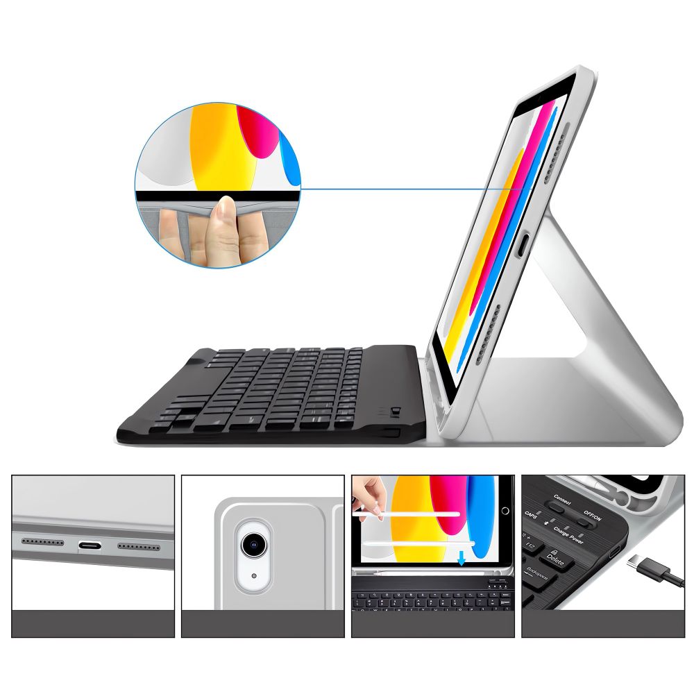 TECH-PROTECT SC PEN + KEYBOARD IPAD 10.9” 10 / 2022 / 11” 11 / 2025 GREY