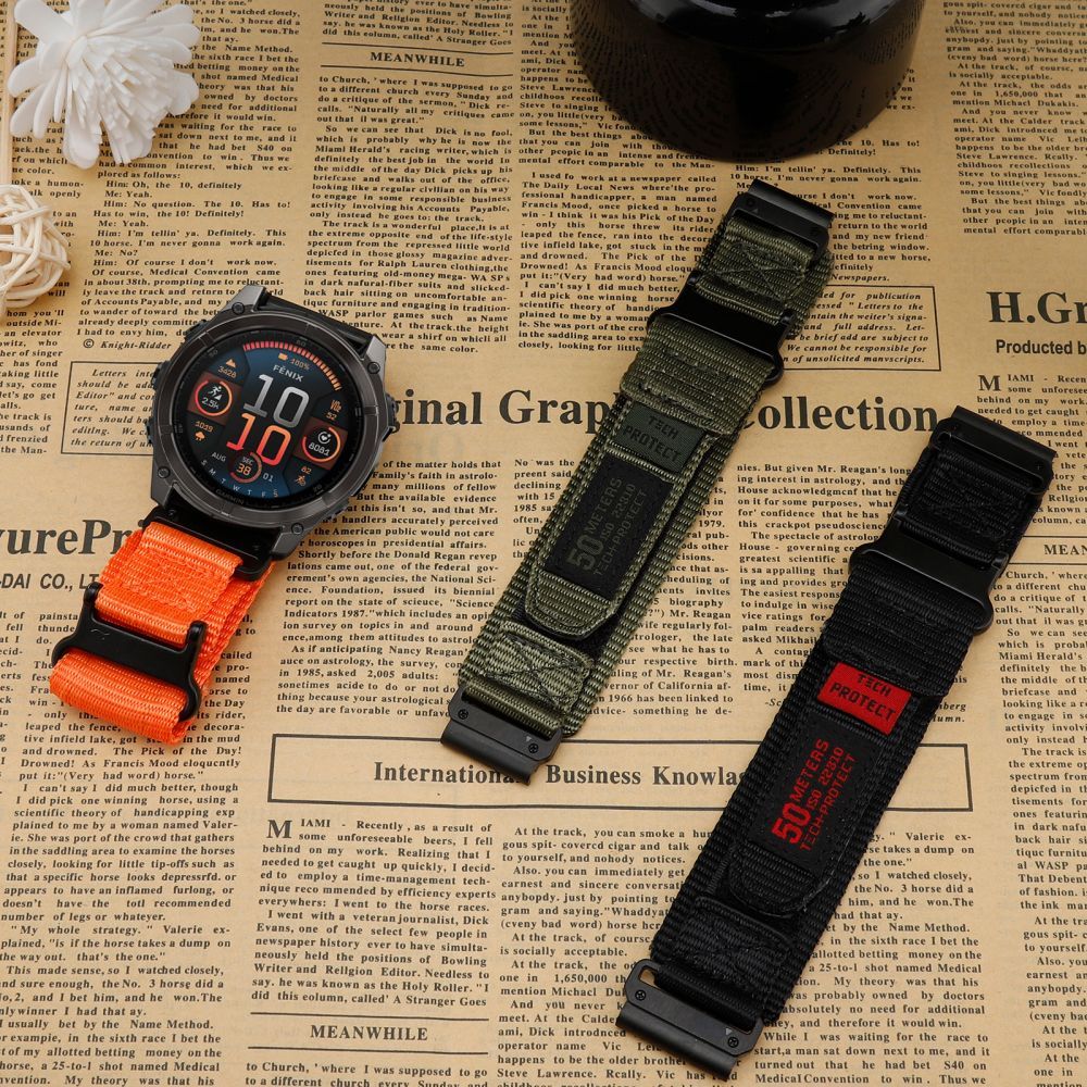 REMIENOK TECH-PROTECT SCOUT PRO GARMIN FENIX 5 / 6 / 6 PRO / 7 / 8 (47 MM) / E MILITARY GREEN