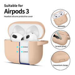 KRYT TECH-PROTECT SILICONE HOOK APPLE AIRPODS 3 CAFFE LATTE