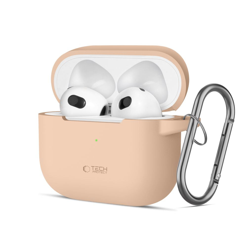 KRYT TECH-PROTECT SILICONE HOOK APPLE AIRPODS 3 CAFFE LATTE