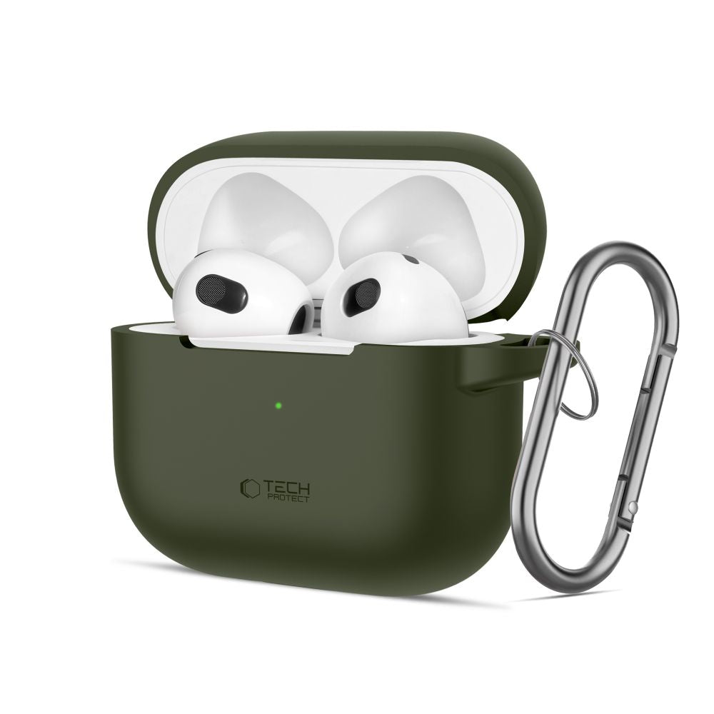KRYT TECH-PROTECT SILICONE HOOK APPLE AIRPODS 3 OLIVE GREEN