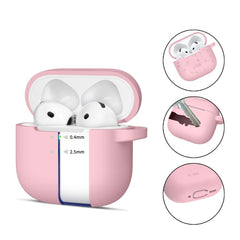 PUZDRO TECH-PROTECT SILICONE HOOK APPLE AIRPODS 4 DUSTY PINK