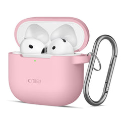 PUZDRO TECH-PROTECT SILICONE HOOK APPLE AIRPODS 4 DUSTY PINK