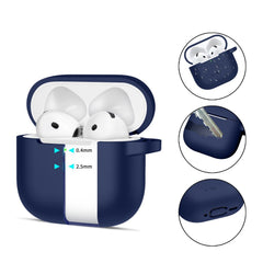 PUZDRO TECH-PROTECT SILICONE HOOK APPLE AIRPODS 4 NAVY BLUE