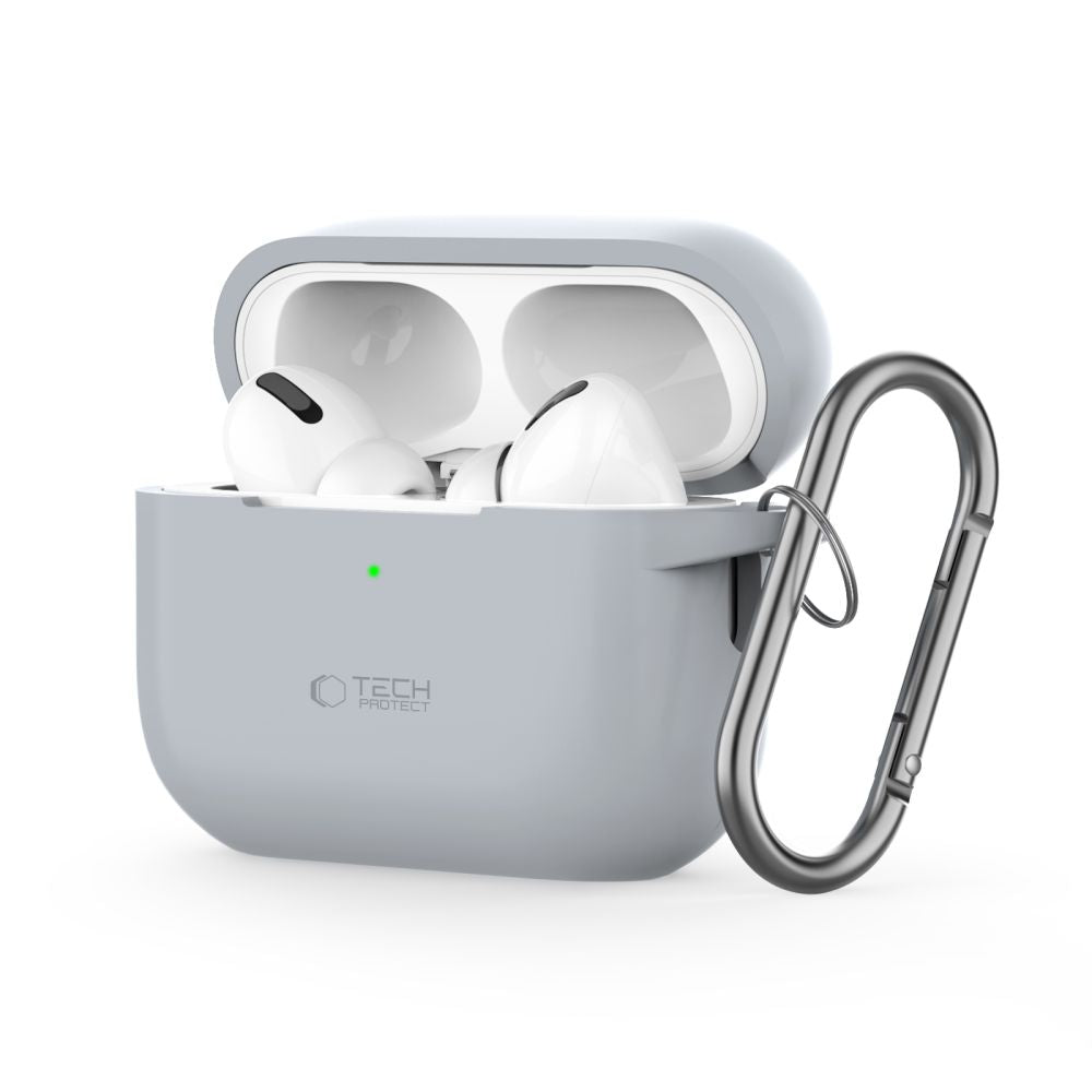PUZDRO TECH-PROTECT SILICONE HOOK APPLE AIRPODS PRO 1 / 2 CRAYON GREY