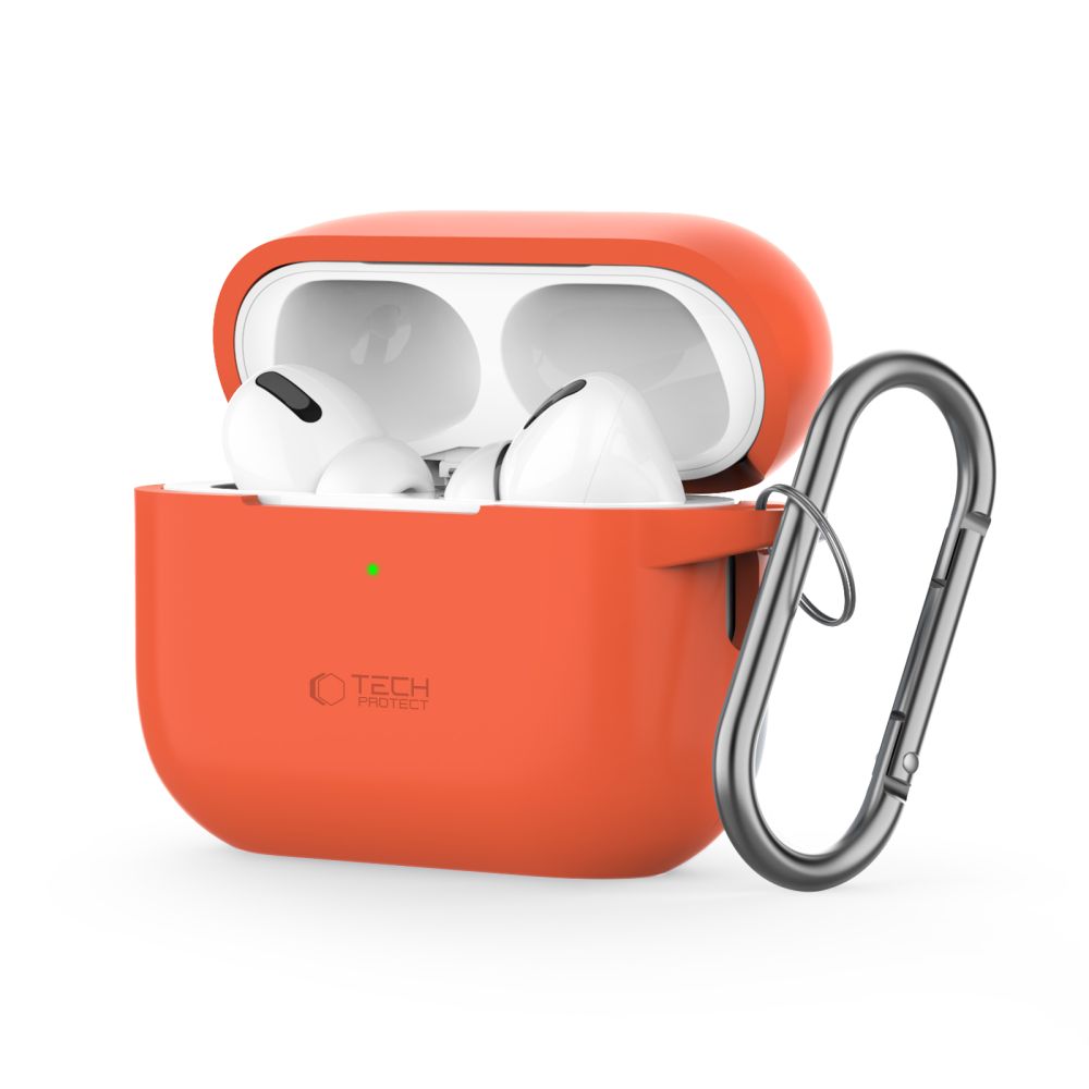 PUZDRO TECH-PROTECT SILICONE HOOK APPLE AIRPODS PRO 1 / 2 NEON ORANGE