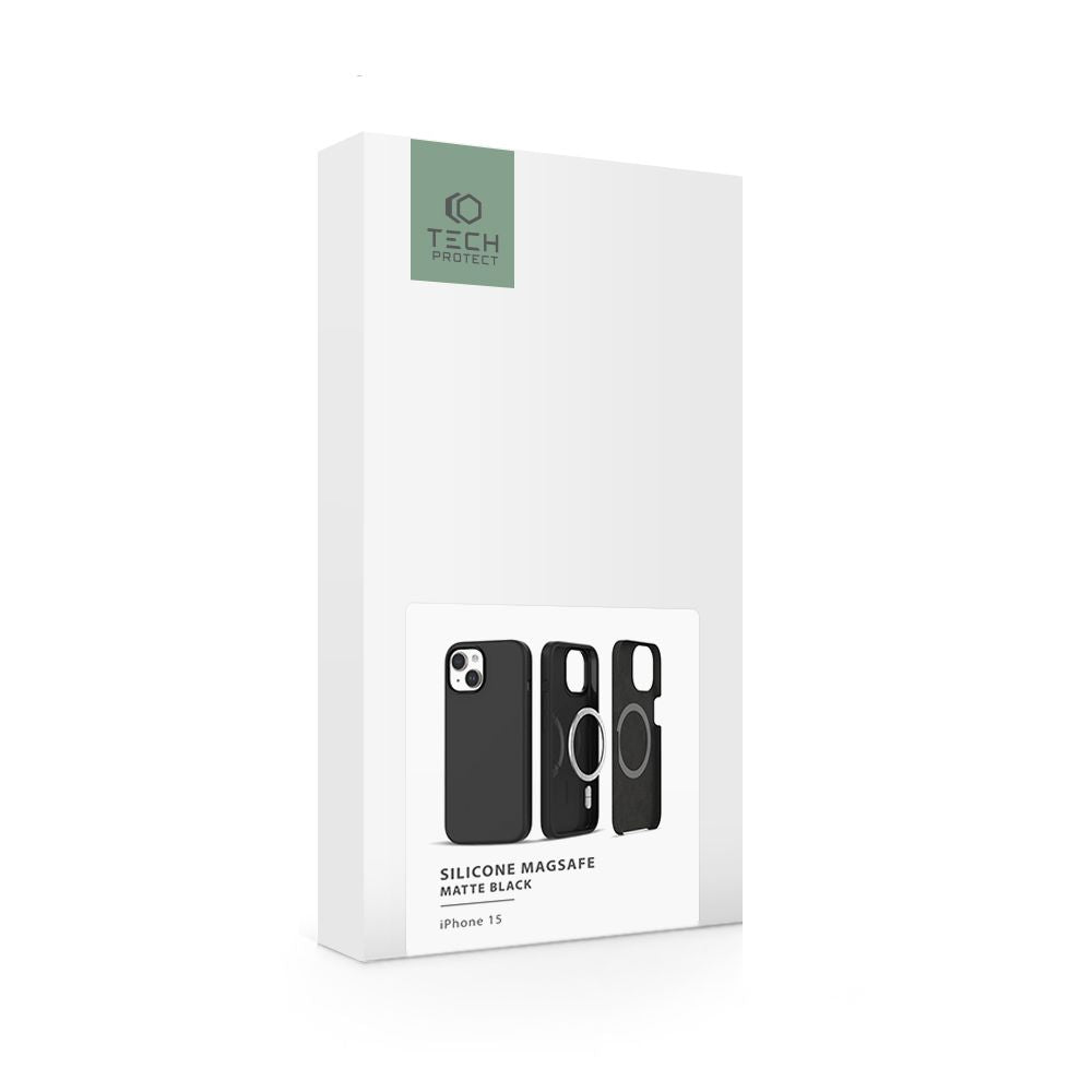 KRYT TECH-PROTECT SILICONE MAGSAFE IPHONE 15 MATTE BLACK