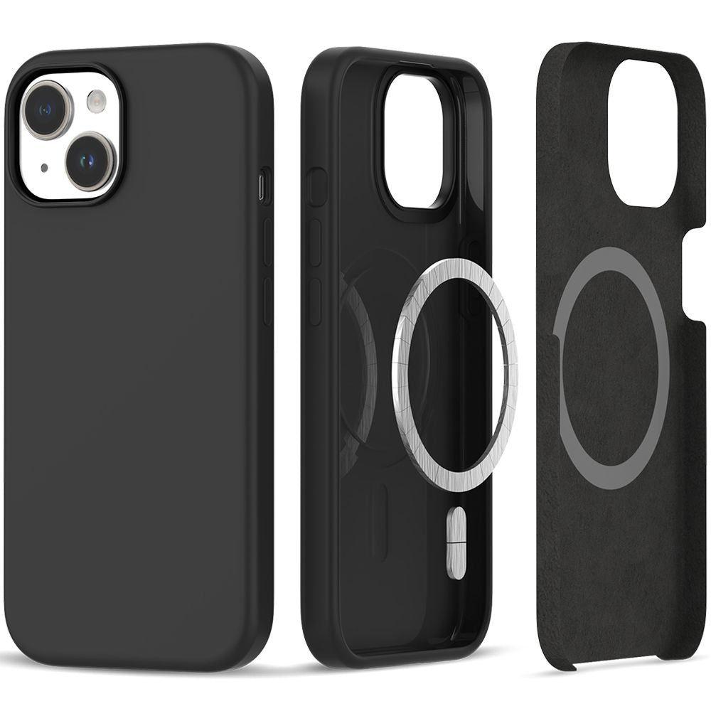 KRYT TECH-PROTECT SILICONE MAGSAFE IPHONE 15 MATTE BLACK