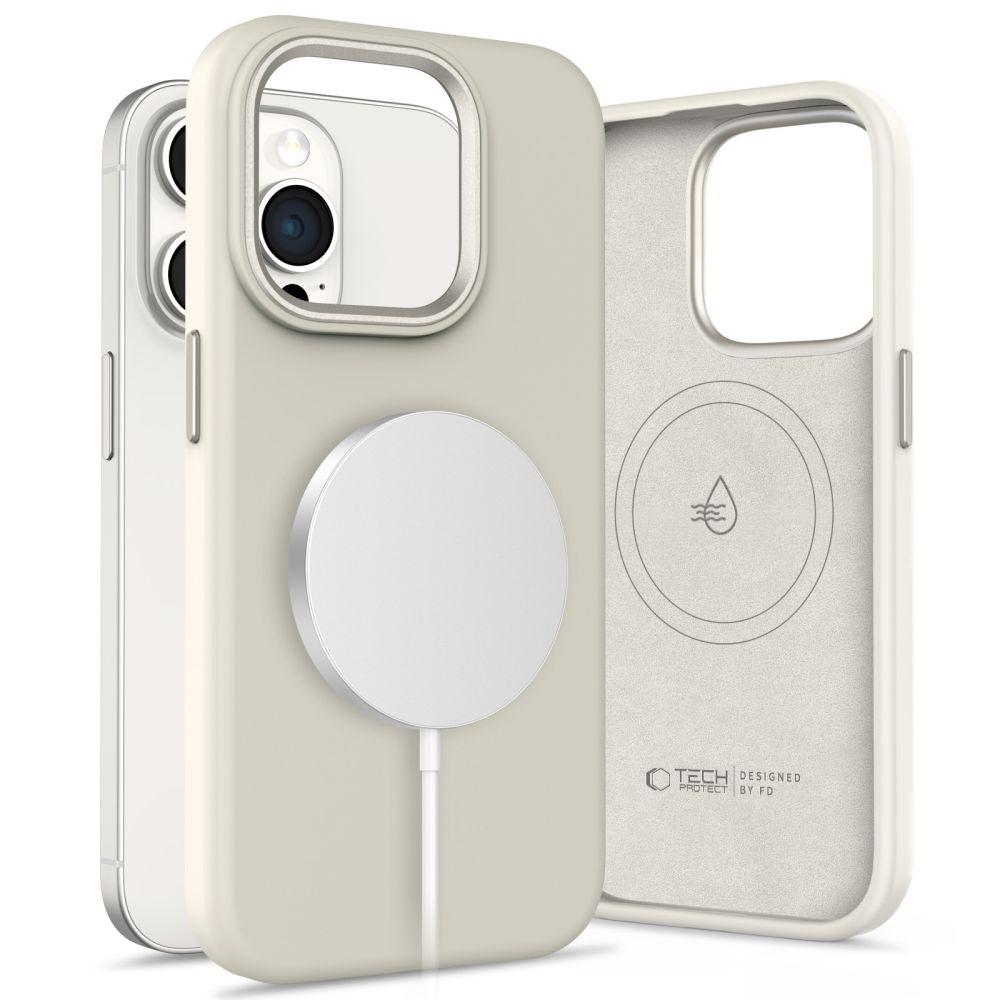 KRYT TECH-PROTECT SILICONE PURE MAGSAFE IPHONE 15 PRO MAX COSMIC LATTE