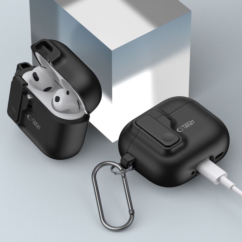 PUZDRO TECH-PROTECT SLIM HOOK APPLE AIRPODS 4 BLACK