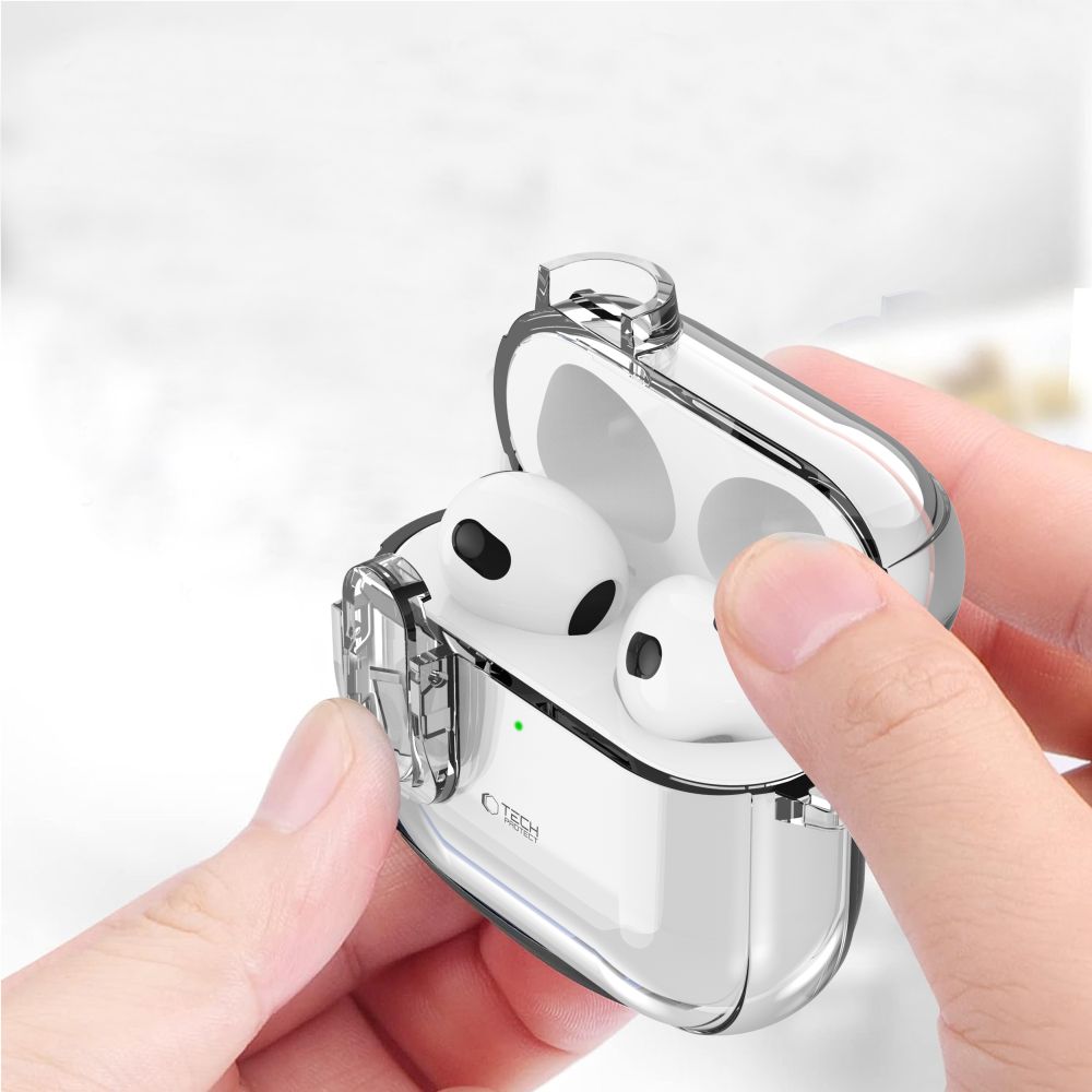 PUZDRO TECH-PROTECT SLIM HOOK APPLE AIRPODS 4 CLEAR