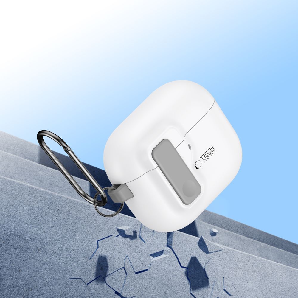 PUZDRO TECH-PROTECT SLIM HOOK APPLE AIRPODS 4 WHITE