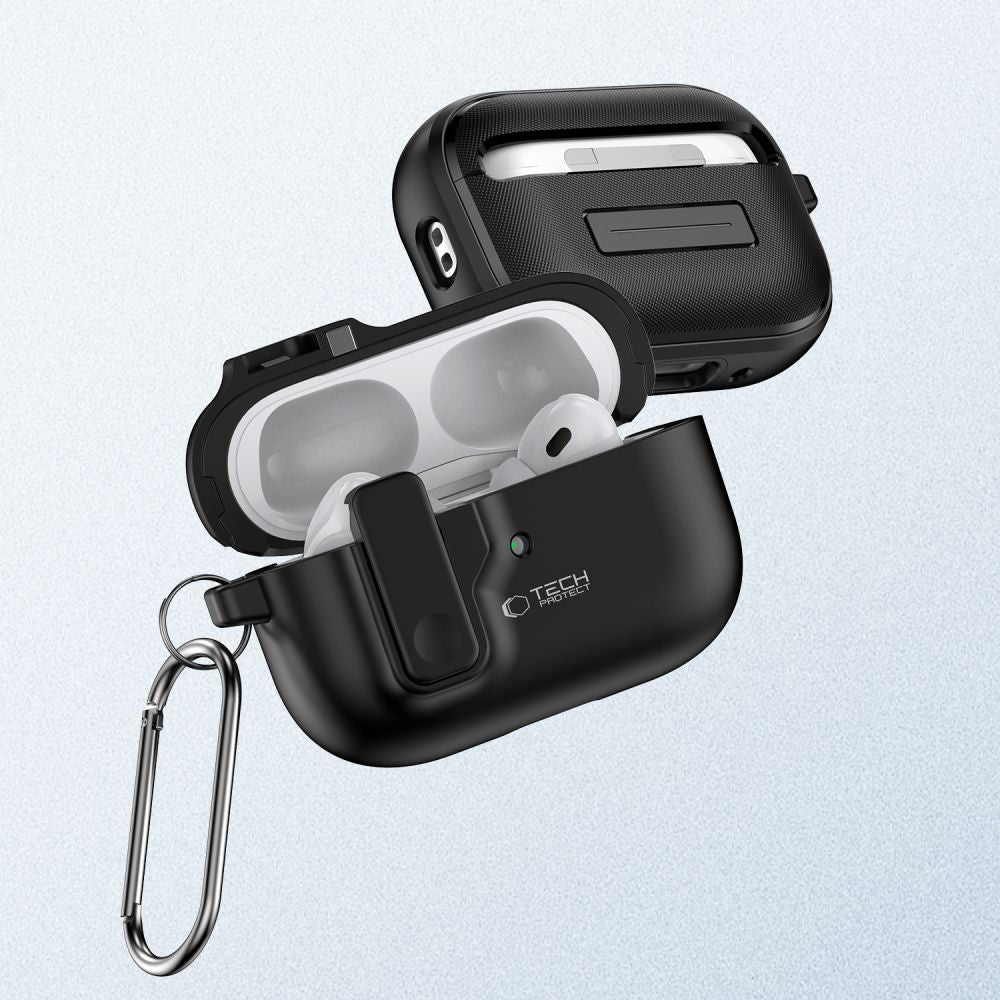 PUZDRO TECH-PROTECT SLIM HOOK APPLE AIRPODS PRO 1 / 2 BLACK