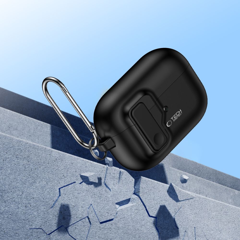 PUZDRO TECH-PROTECT SLIM HOOK APPLE AIRPODS PRO 1 / 2 BLACK