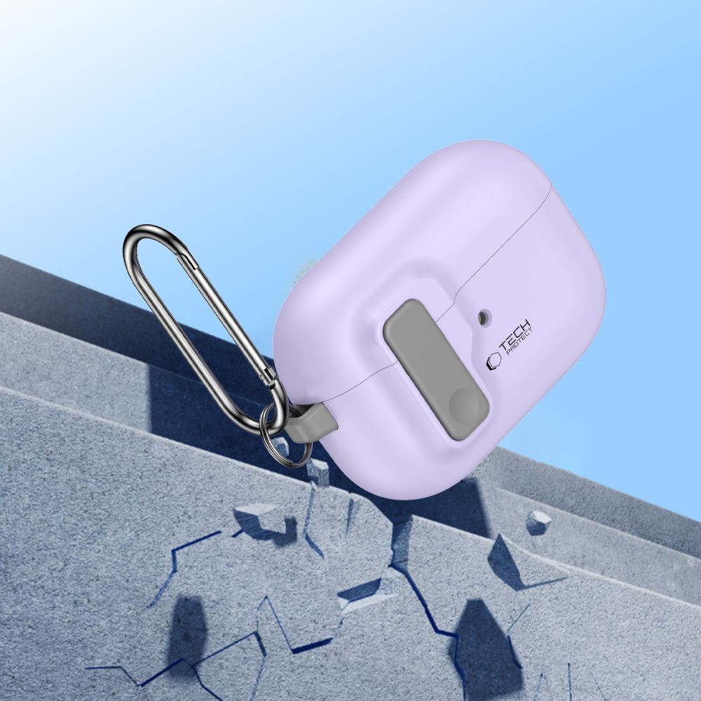 PUZDRO TECH-PROTECT SLIM HOOK APPLE AIRPODS PRO 1 / 2 LAVENDER