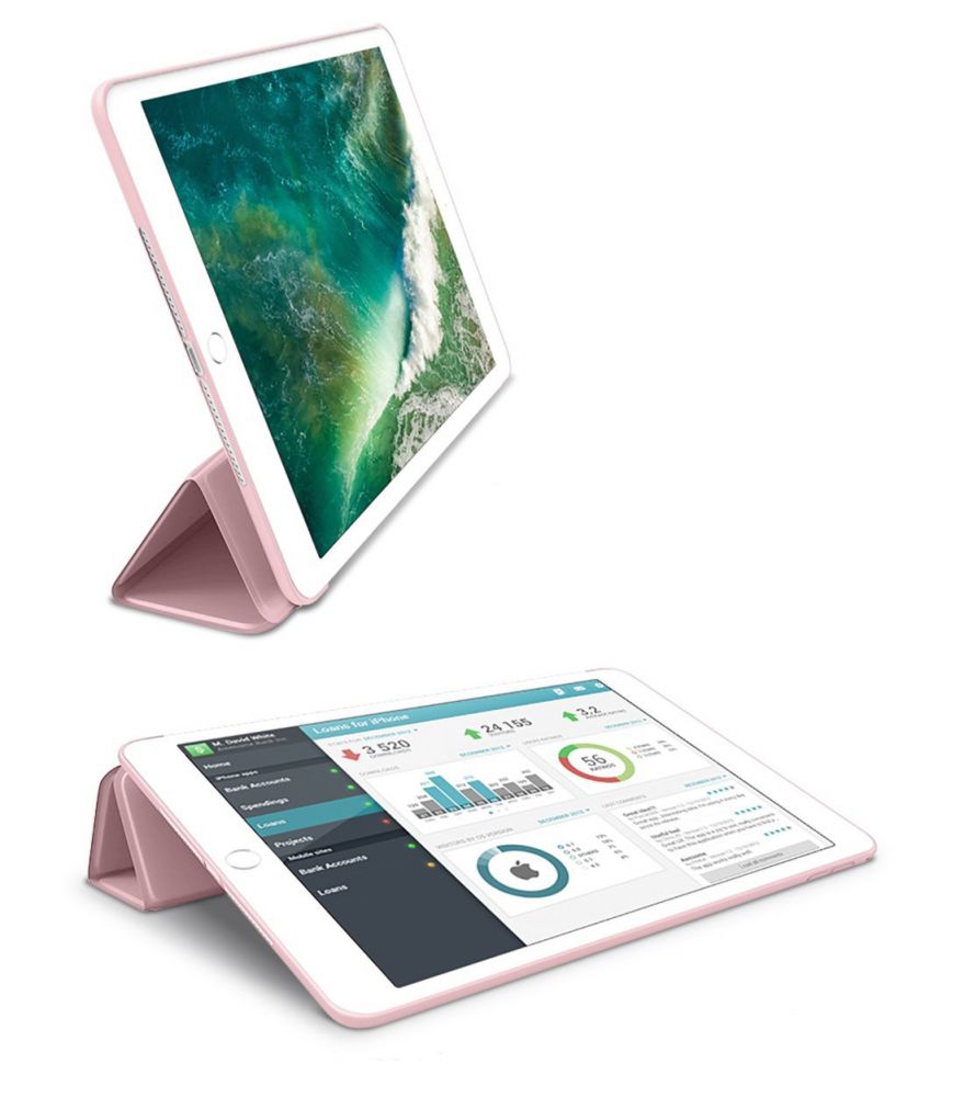 KRYT / OBAL PRE IPAD 9.7 5 / 6 / 2017-2018 TECH-PROTECT SMARTCASE ROSE GOLD
