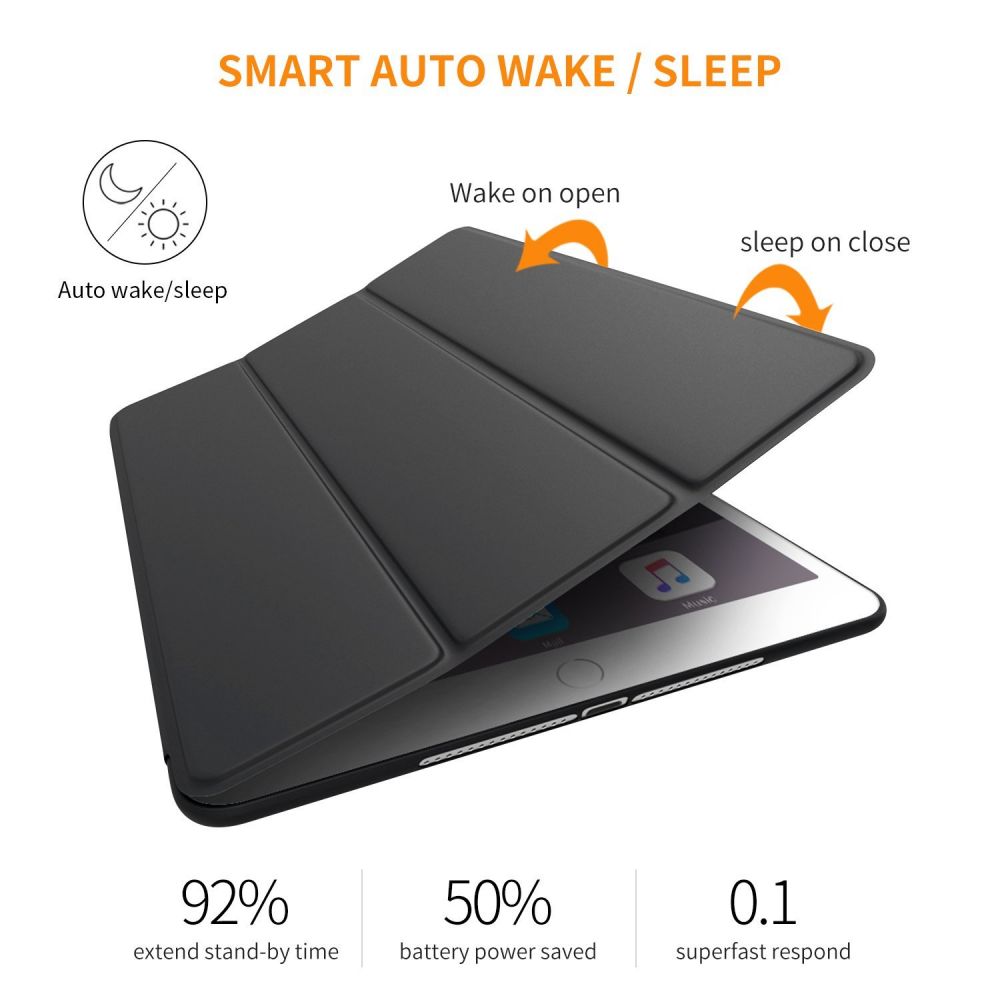 KRYT / OBAL PRE IPAD AIR 9.7 2 / 2014 TECH-PROTECT SMARTCASE BLACK