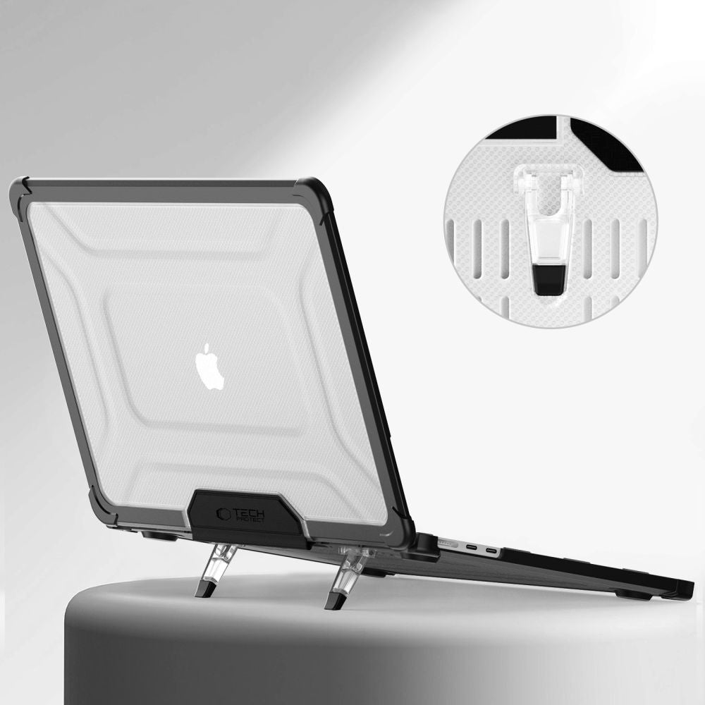 TECH-PROTECT SMARTSHELL PRO MACBOOK AIR 13 M2 / M3 / M4 / 2023-2025 BLACK/CLEAR