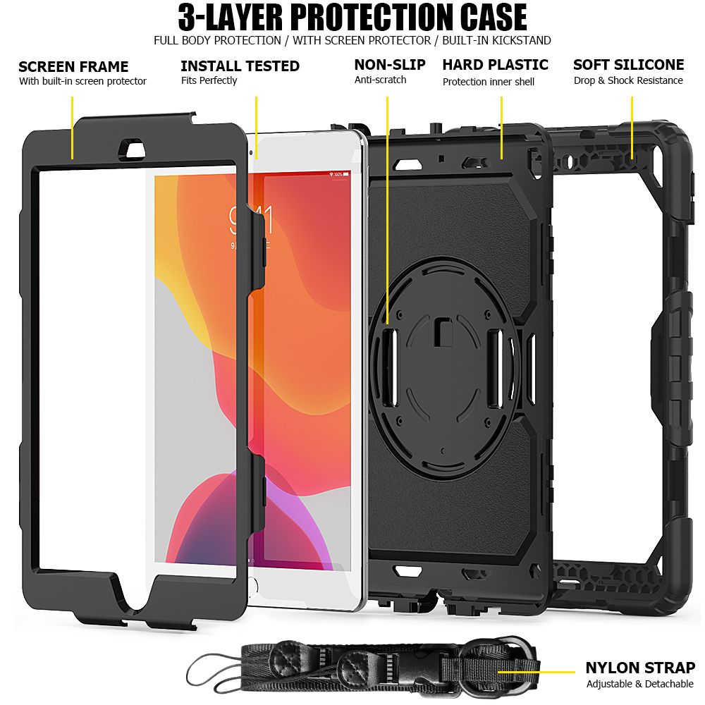 KRYT / OBAL PRE IPAD 10.2 7 / 8 / 9 / 2019-2021 TECH-PROTECT SOLID360 BLACK