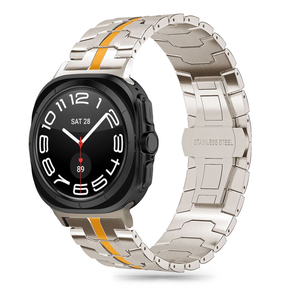 REMIENOK TECH-PROTECT STAINLESS LINE SAMSUNG GALAXY WATCH ULTRA (47MM) TITANIUM/ORANGE