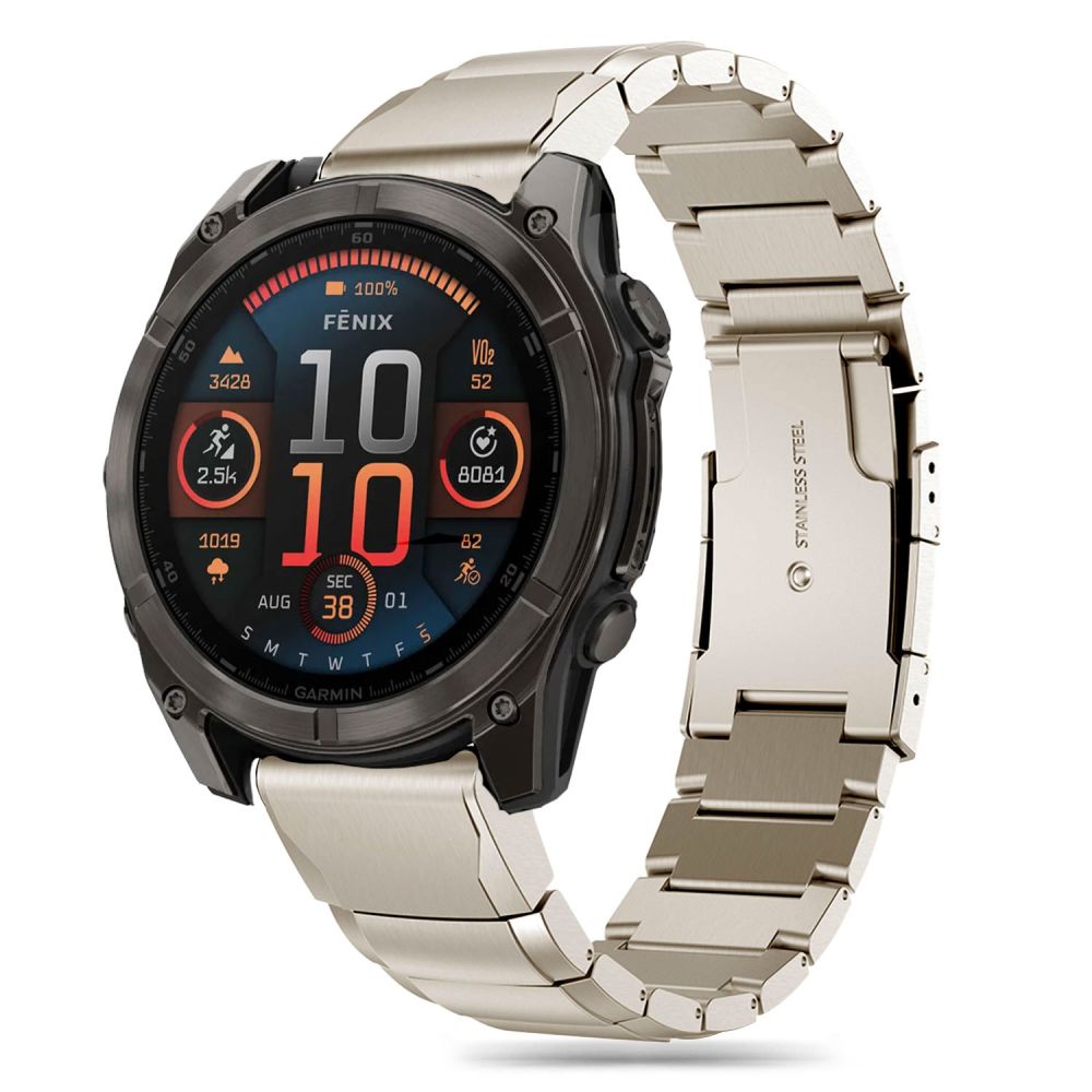 REMIENOK TECH-PROTECT STEELBAND GARMIN FENIX 5X / 5X PLUS / 6X / 6X PRO / 7X / 8 (51 MM) TITANIUM