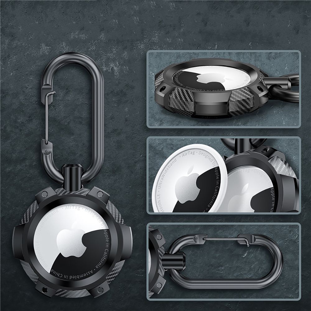 PUZDRO  TECH-PROTECT TPUCARBON APPLE AIRTAG BLACK