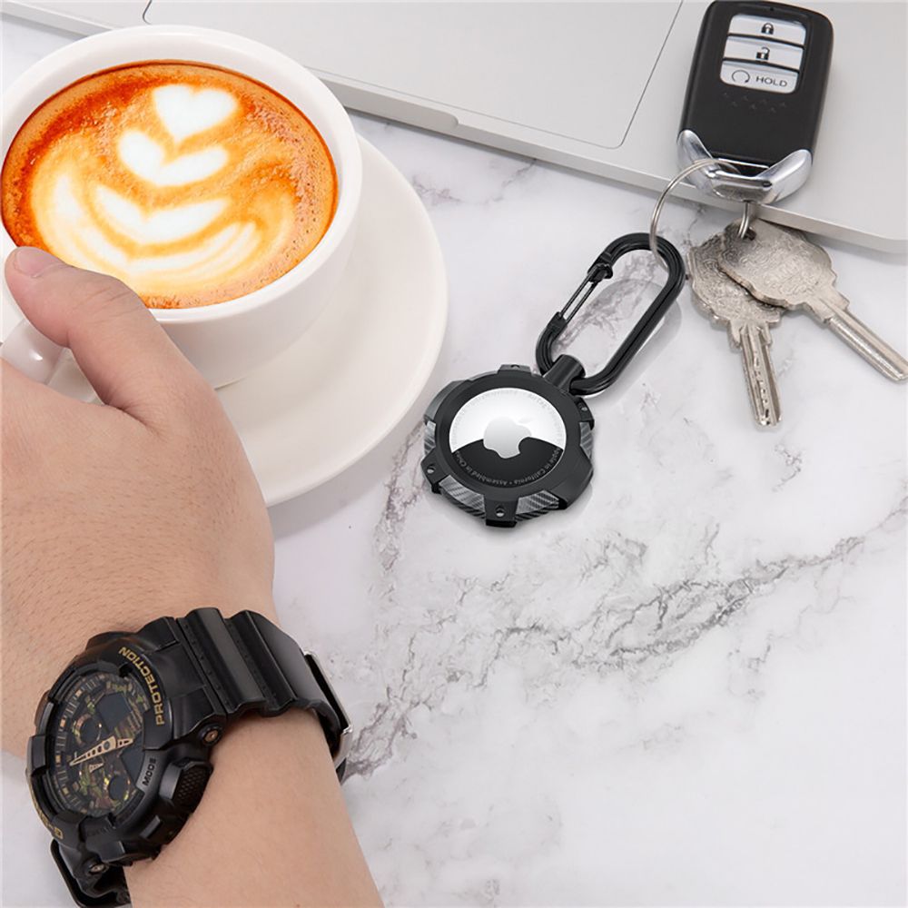 PUZDRO  TECH-PROTECT TPUCARBON APPLE AIRTAG BLACK
