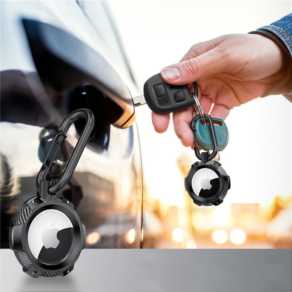 PUZDRO  TECH-PROTECT TPUCARBON APPLE AIRTAG BLACK